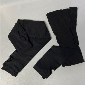 Bloch Dance Tights (2 pair) Black Stirrup NWOT Int 6X-7